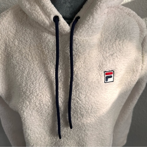 Fila Sherpa Caroline Hoodie Pullover NWT – Women’s Medium – White Cozy Fleece - Picture 2 of 6